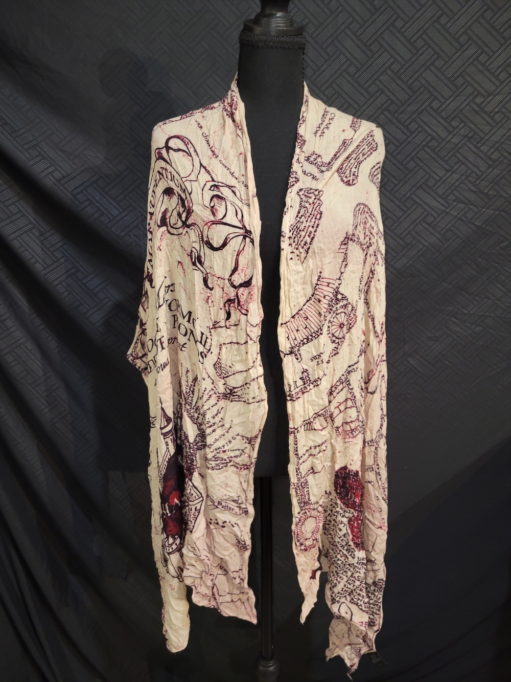 Harry Potter Marauders Map Scarf Lightweight WWHP Universal Studios Pashmina